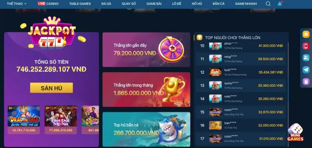 Các tính năng nổi bật của ứng dụng vntop88